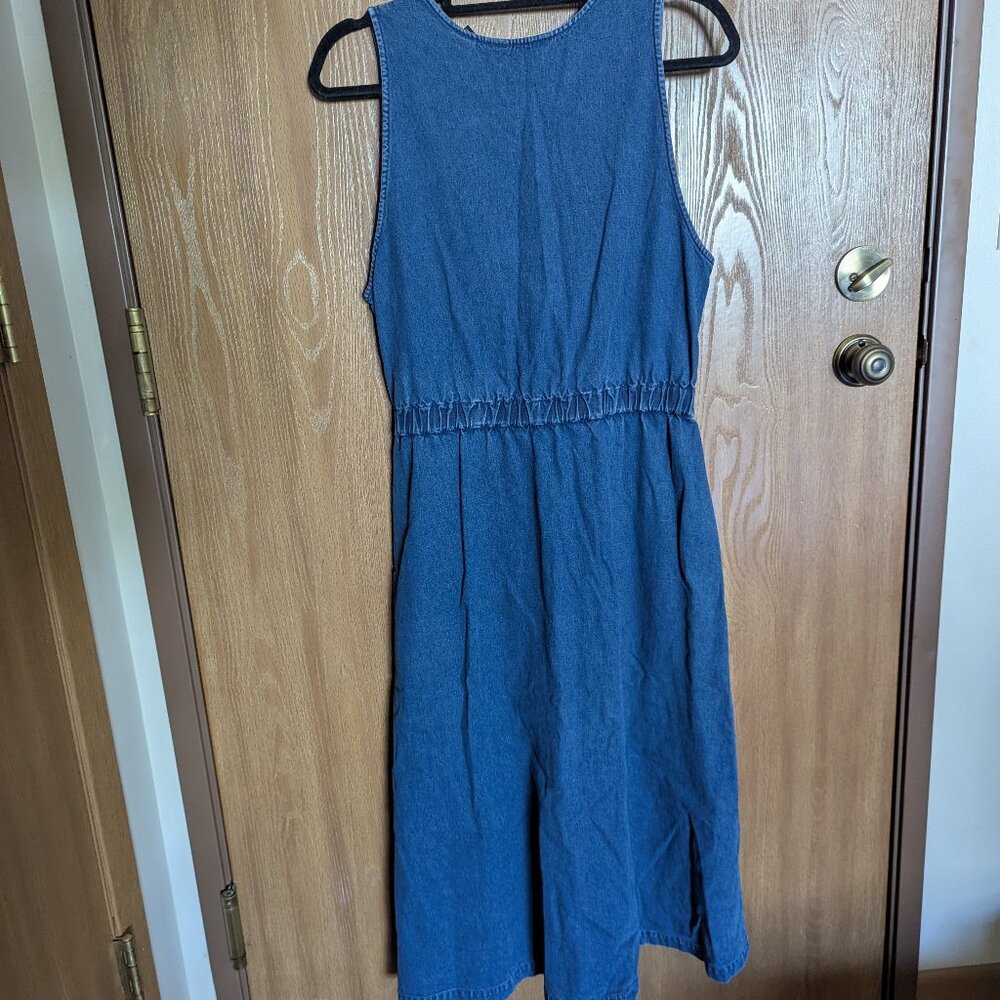 Vintage Eddie Bauer Denim Blue Dress, S - Picture 2 of 6
